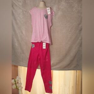 Epic Threads Pink and White Striped Pajama Set